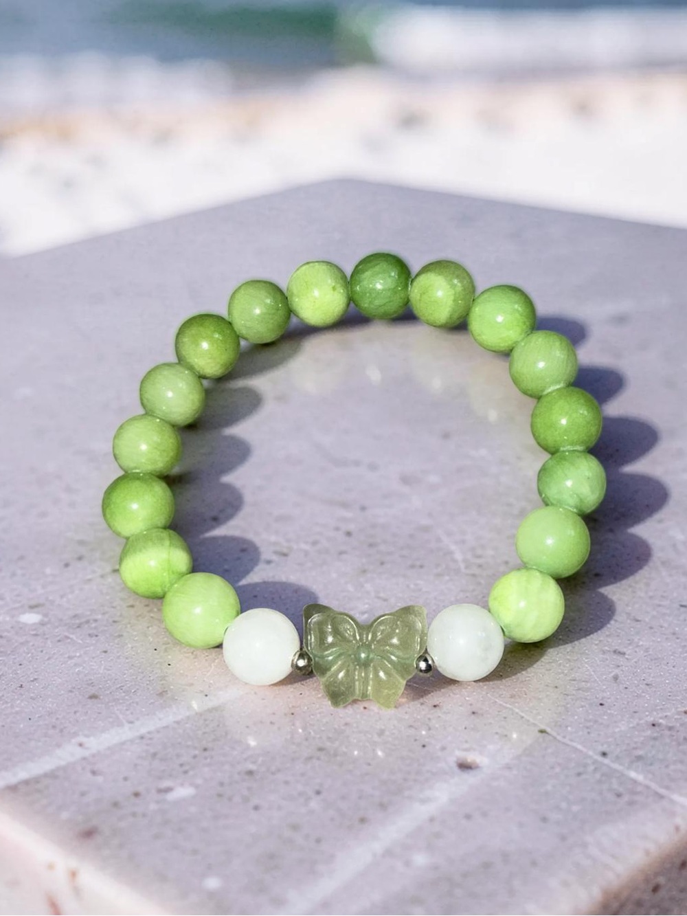 10mm Green Calcite Bracelet